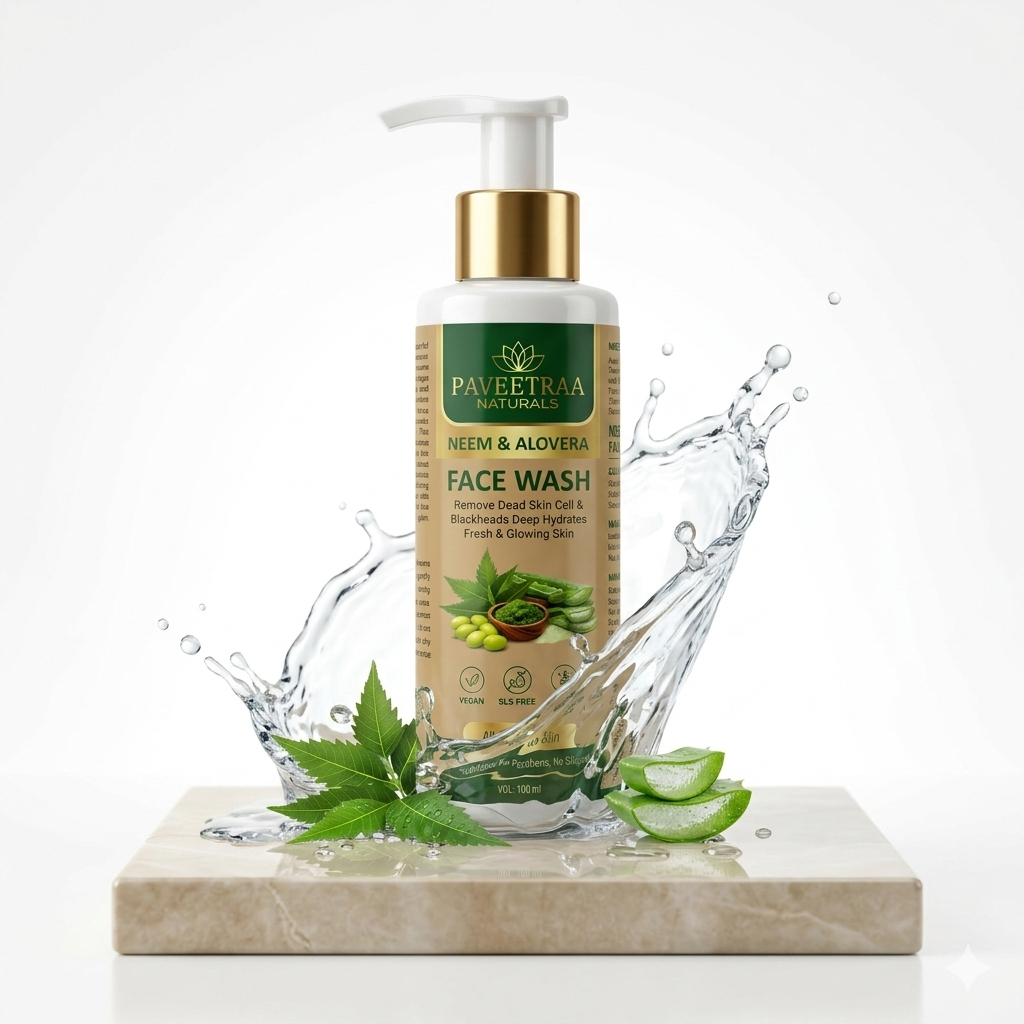Paveetraa Naturals Neem and Aloe Vera Face Wash 100ml