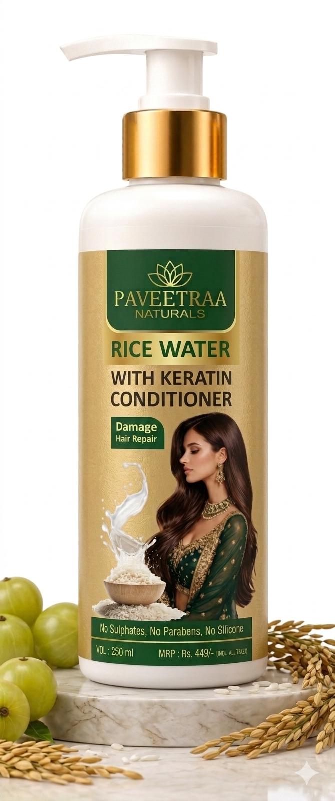 Paveetraa Naturals Rice Water Conditioner 300ml
